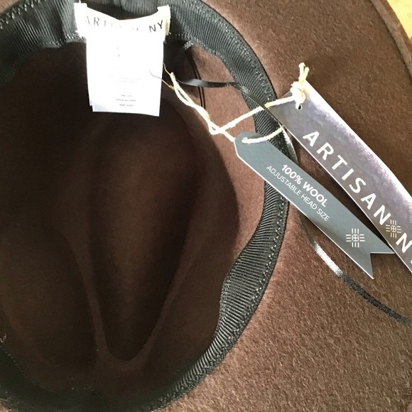 Artisan NY chocolate brown wool cowboy/ outback hat. NWT one size. 3” br… main image 9